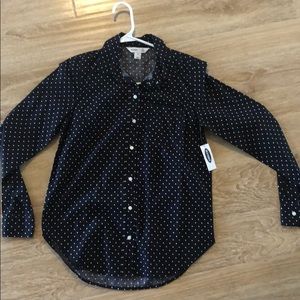 Old navy black and white dress shirt